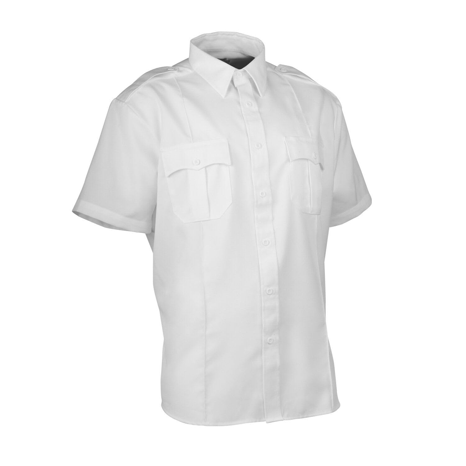 Security Gear  Men's Short Sleeve Uniform Shirt for Security Guard, 100% Polyester, Black Color