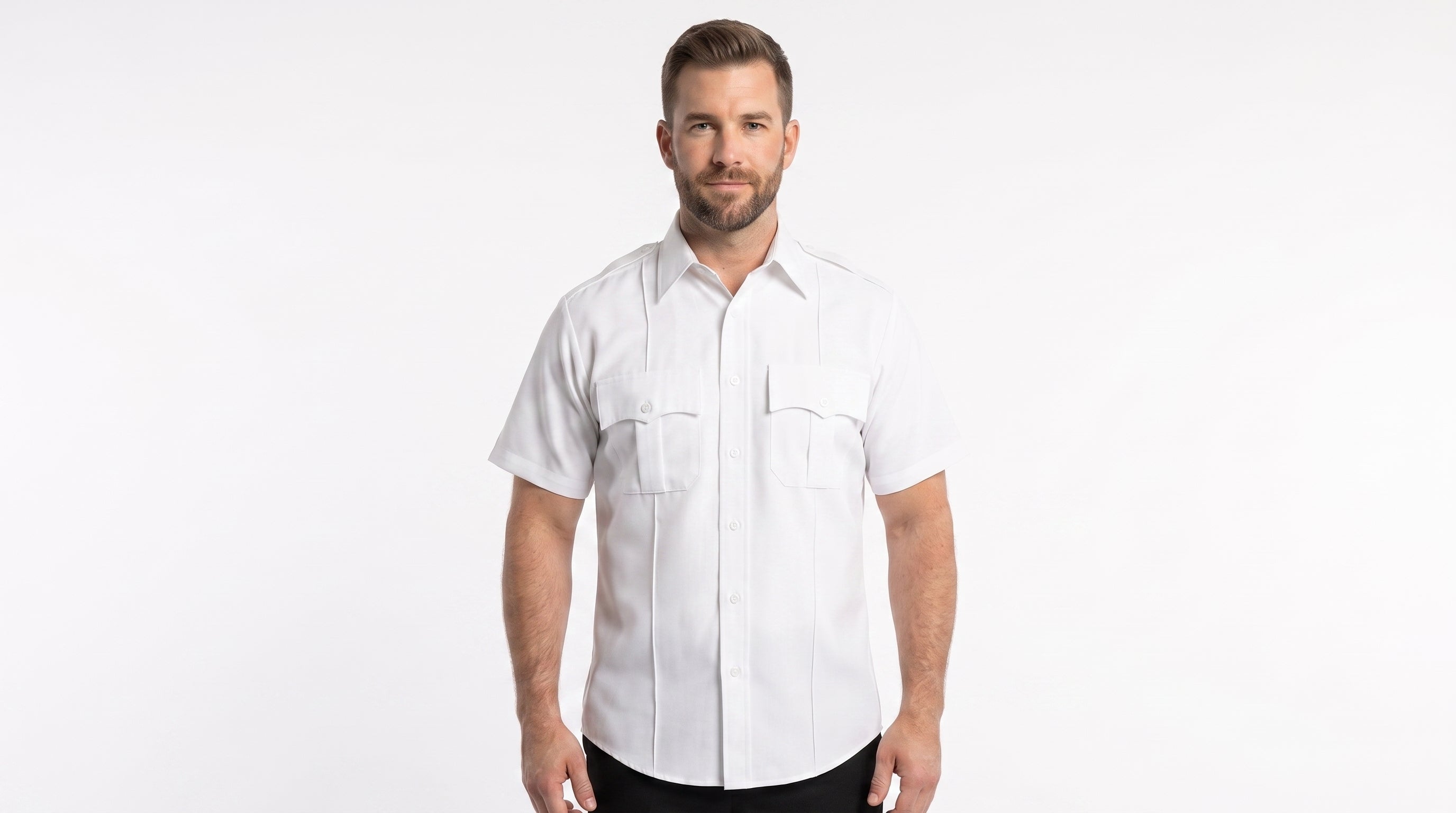 Short Sleeve Polyester Uniform Shirt for Security & Public Safety