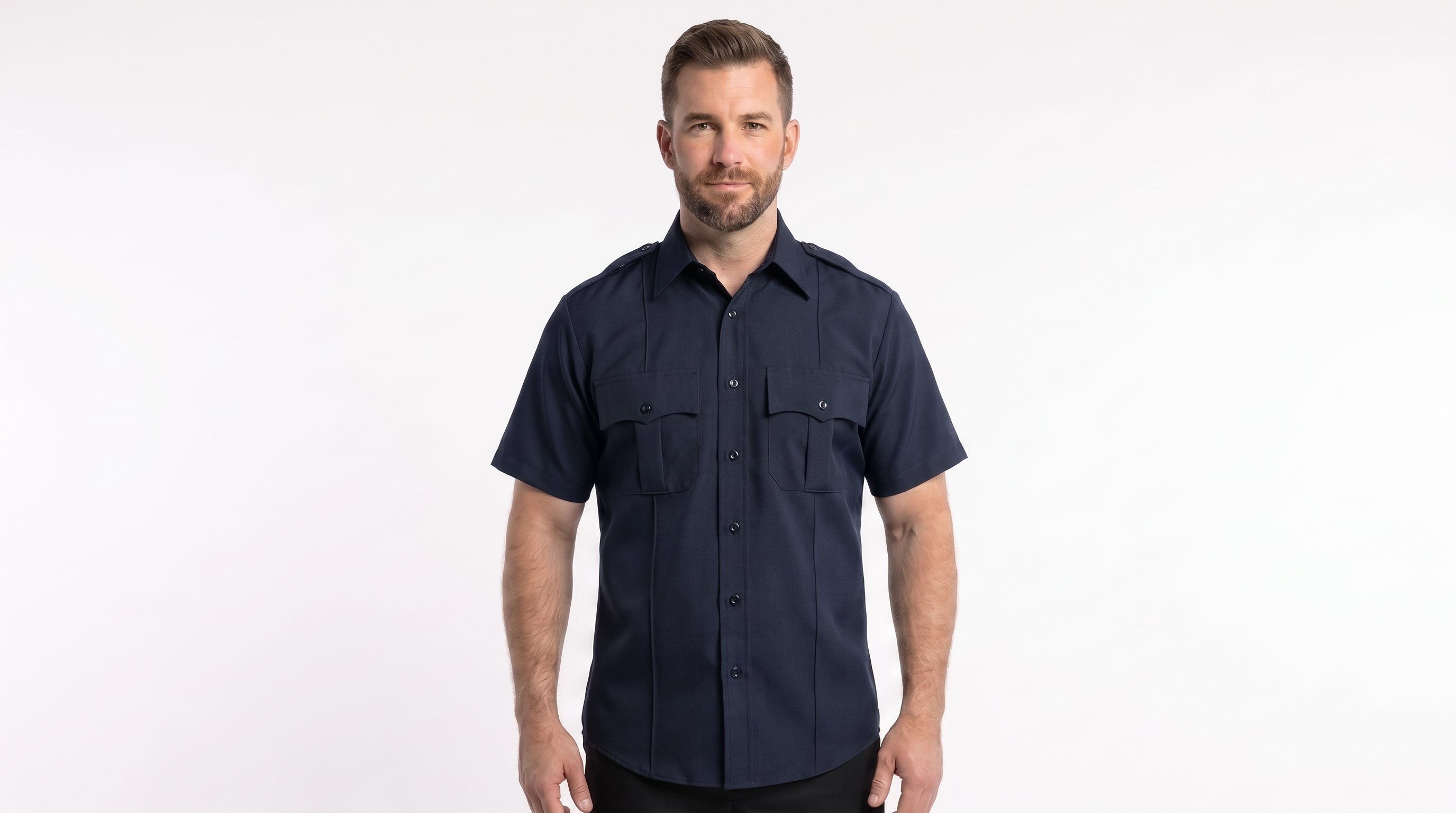 Short Sleeve Polyester Uniform Shirt for Security & Public Safety