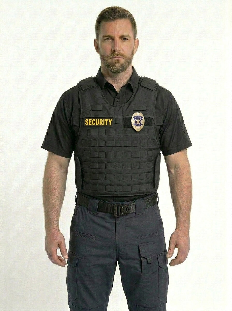 Tactical Body Armor Carrier Vest – Low Profile 600D Cordura MOLLE Vest with Adjustable Cummerbund, ID Panels & Plate Pockets