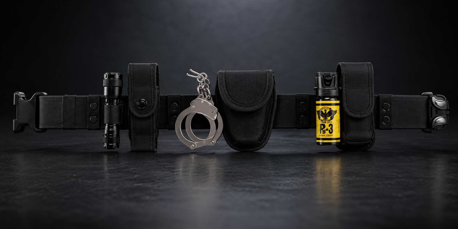Nylon Duty Belt Combo with 10W Mini Flashlight
